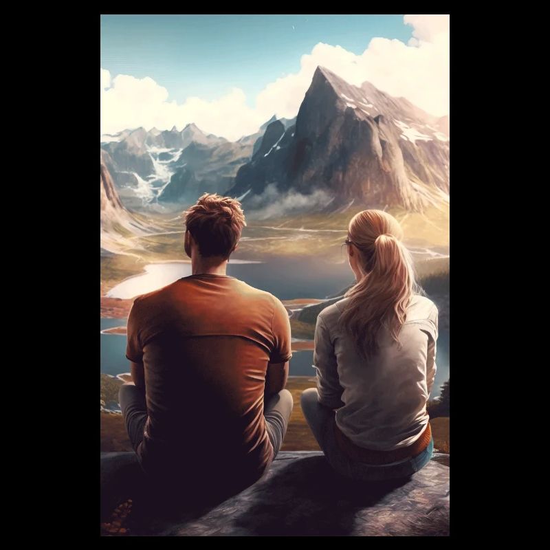 Ein Pärchen an einer Klippe Phone Poster EditionV2