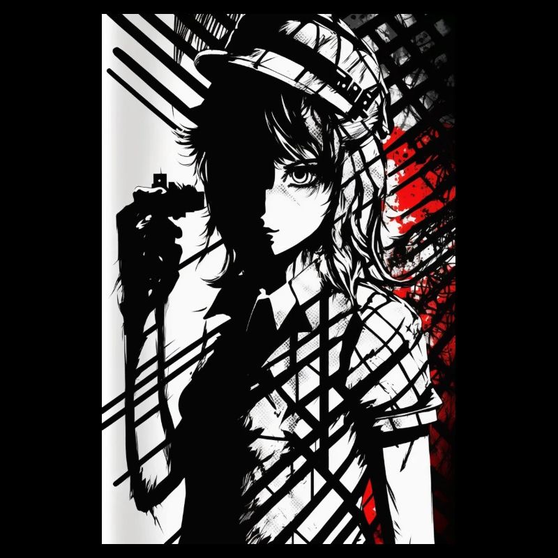 Black and white