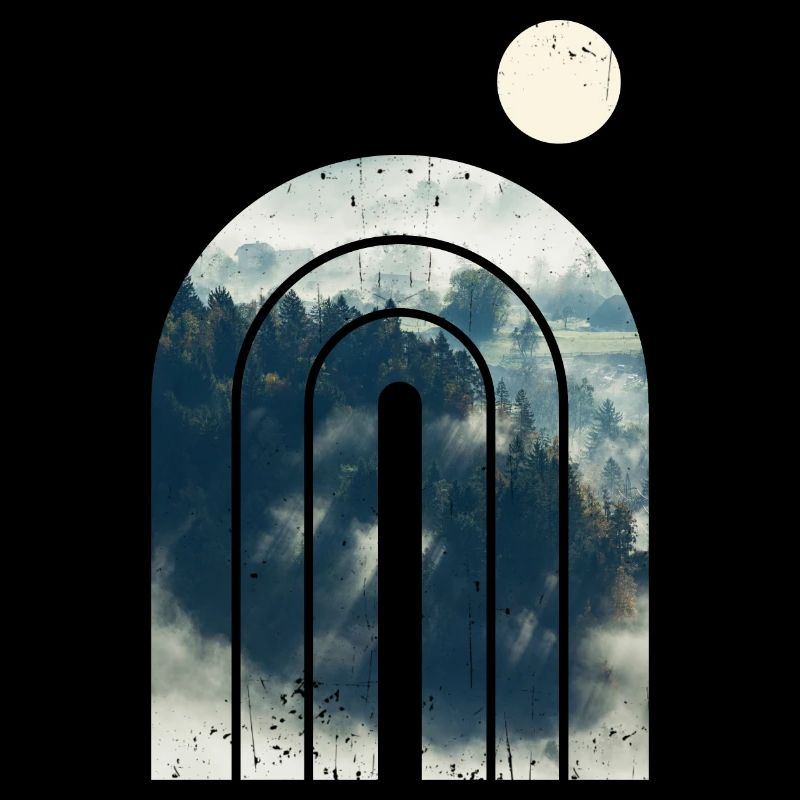 Conception géométrique - La forêt dans la brume