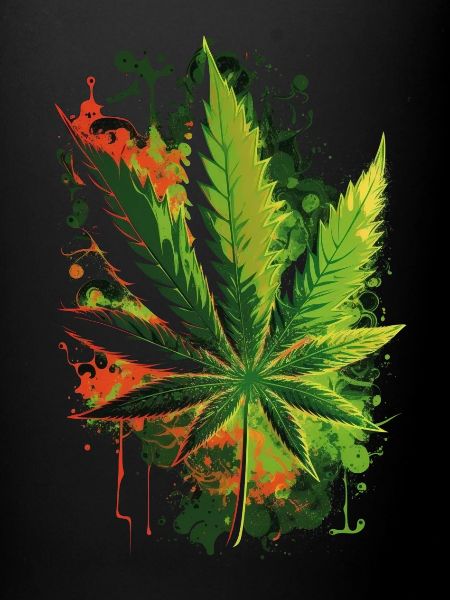 illustration of marijuana