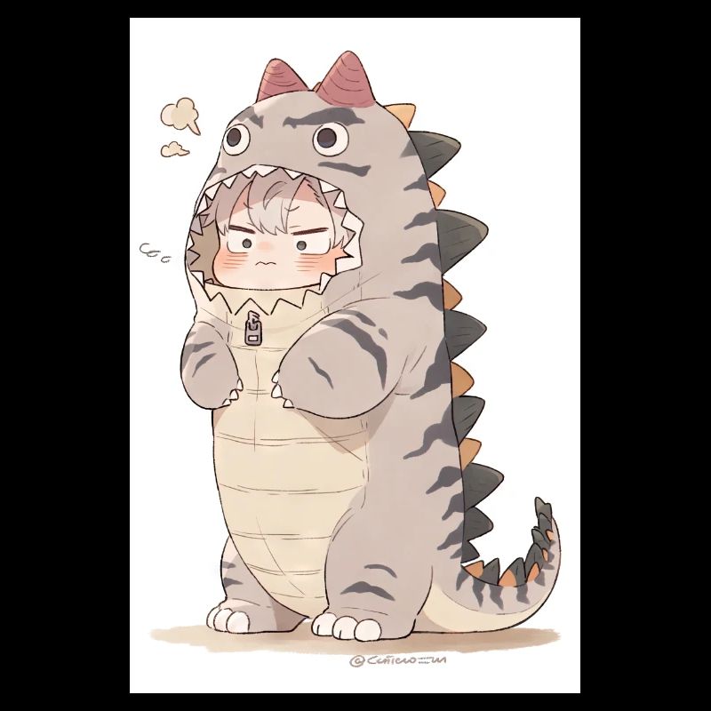 Dino Dreams: Dessin captivant d’un anime mignon
