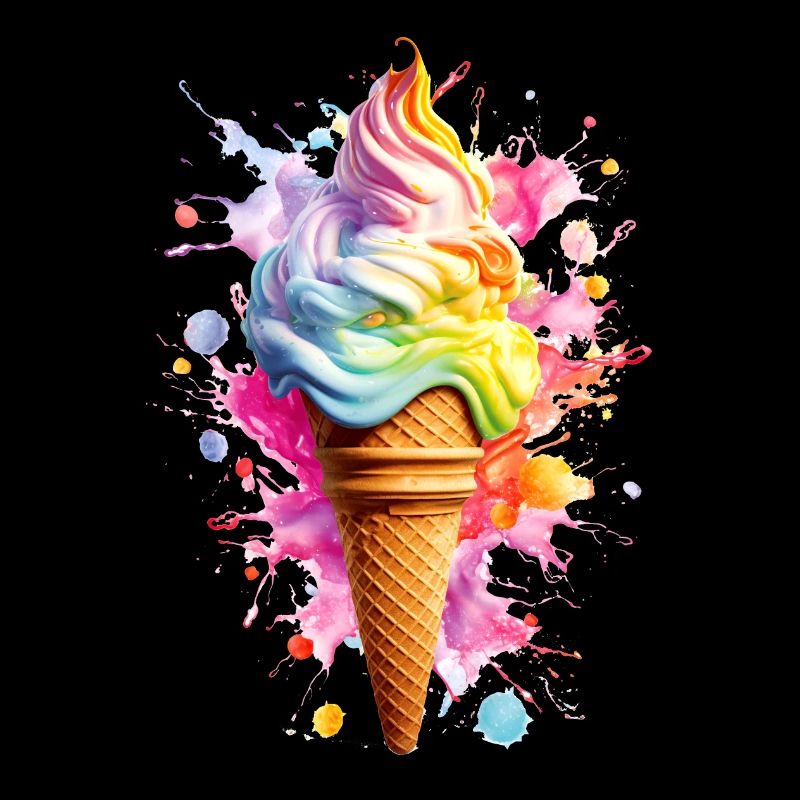 Regenbogen Eis Creme Explosion Sommer Lifestye