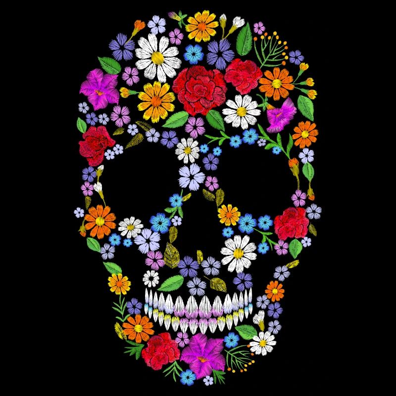 Skelett Blume Geschenk Mann oder Frau