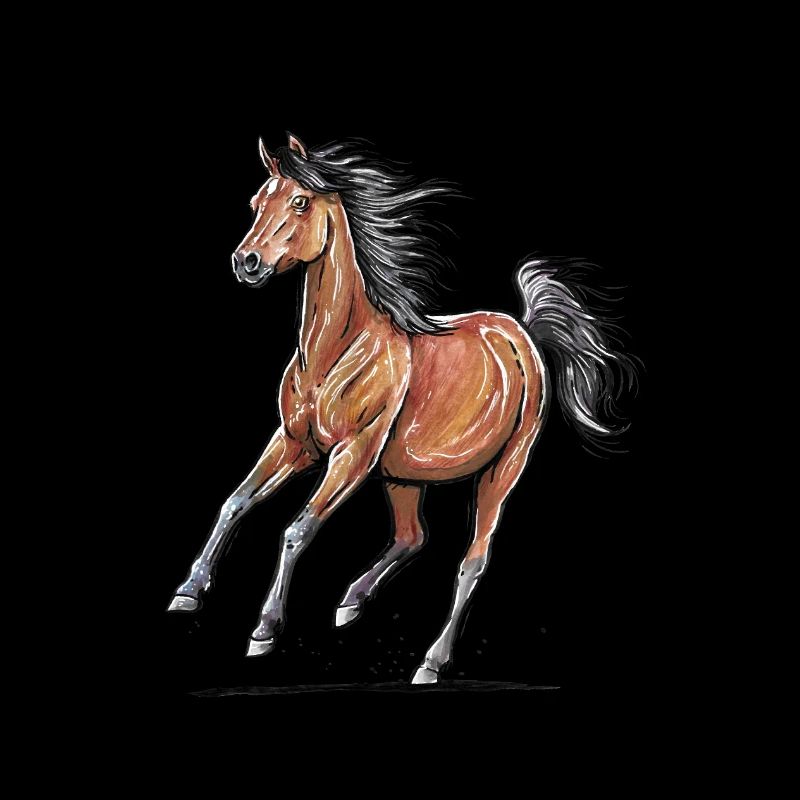 Galop de cheval brun