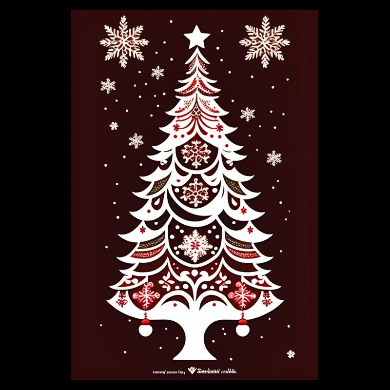 Arbre de Noël d’hiver russe Doodle