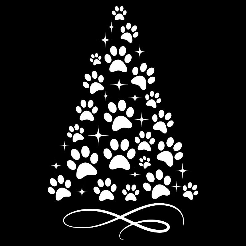 Arbre de Noël empreinte de patte