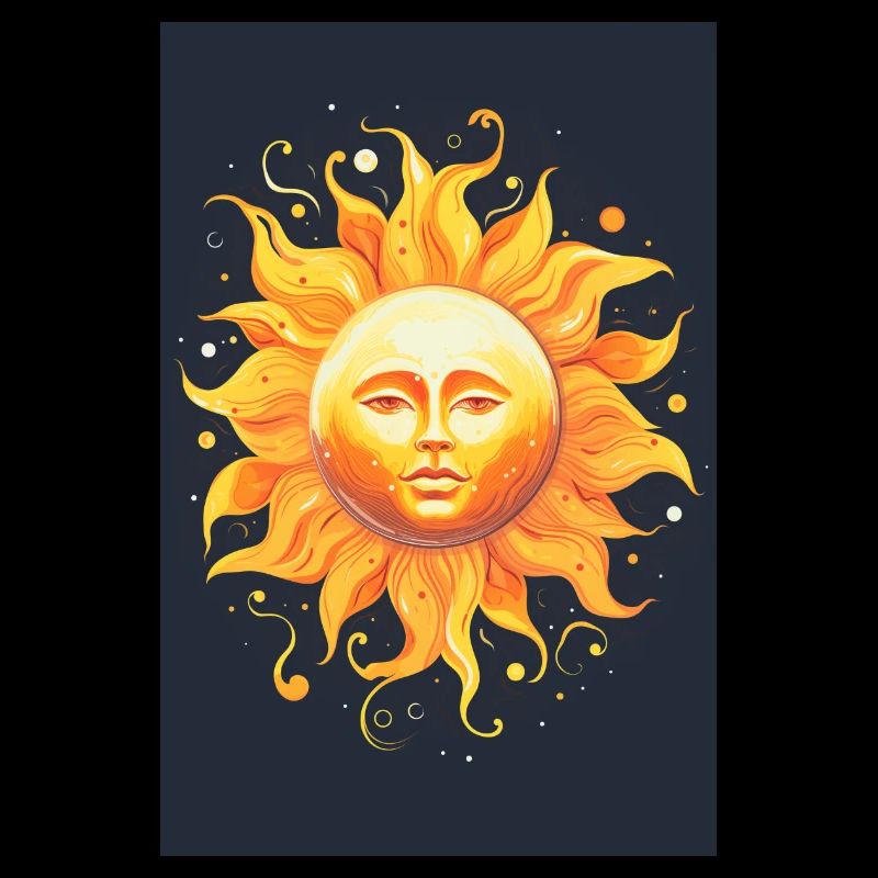 Süßes Design der Sonne im Sommer