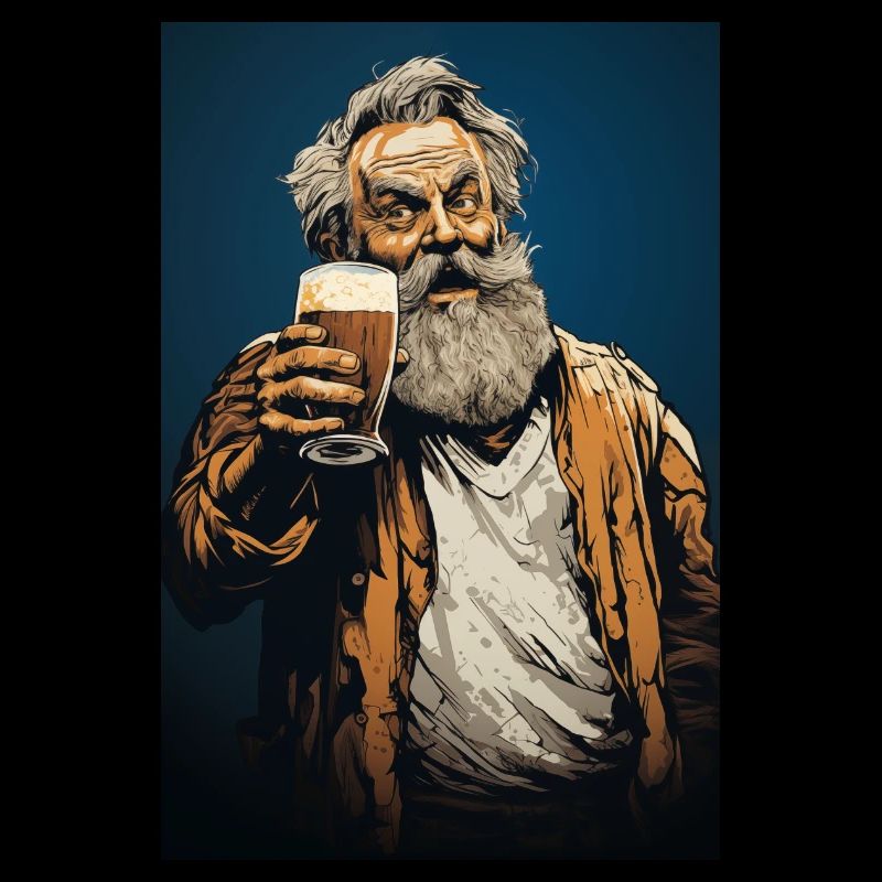 Biertrinker Mann Design