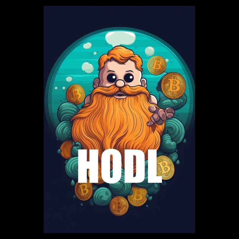 Conception de la blockchain Hodl Bitcoin Crypto