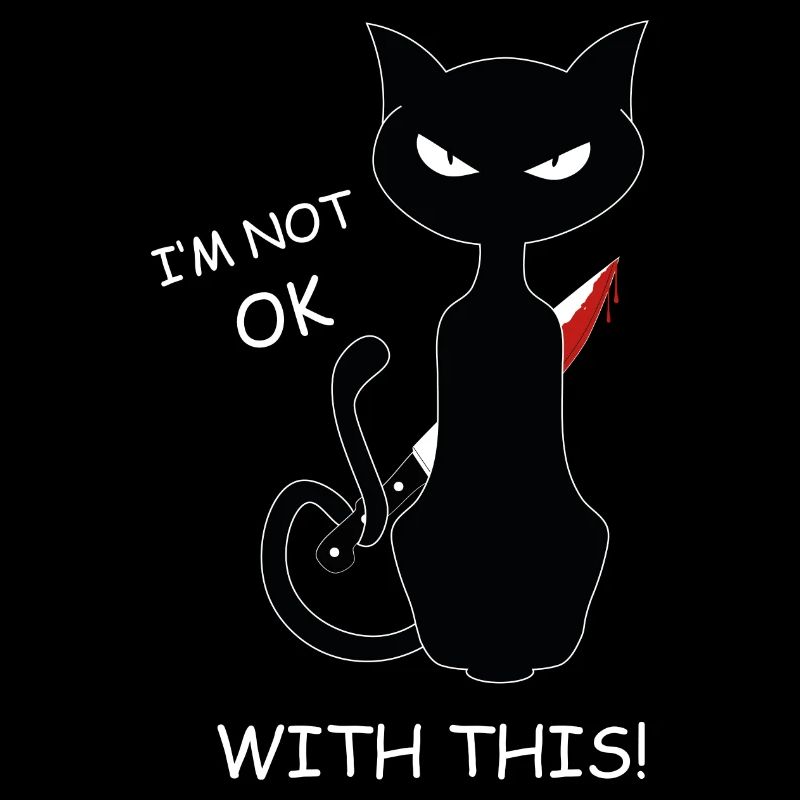 Schwarze Katze Ich bin nicht einverstanden damit