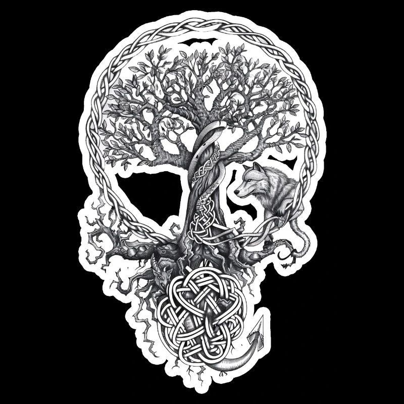 Wolf Lebensbaum mit dicken Wurzeln