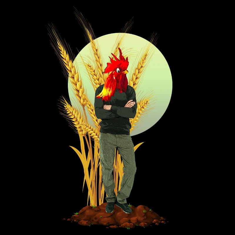 Chicken Man Rooster Comb Hybride