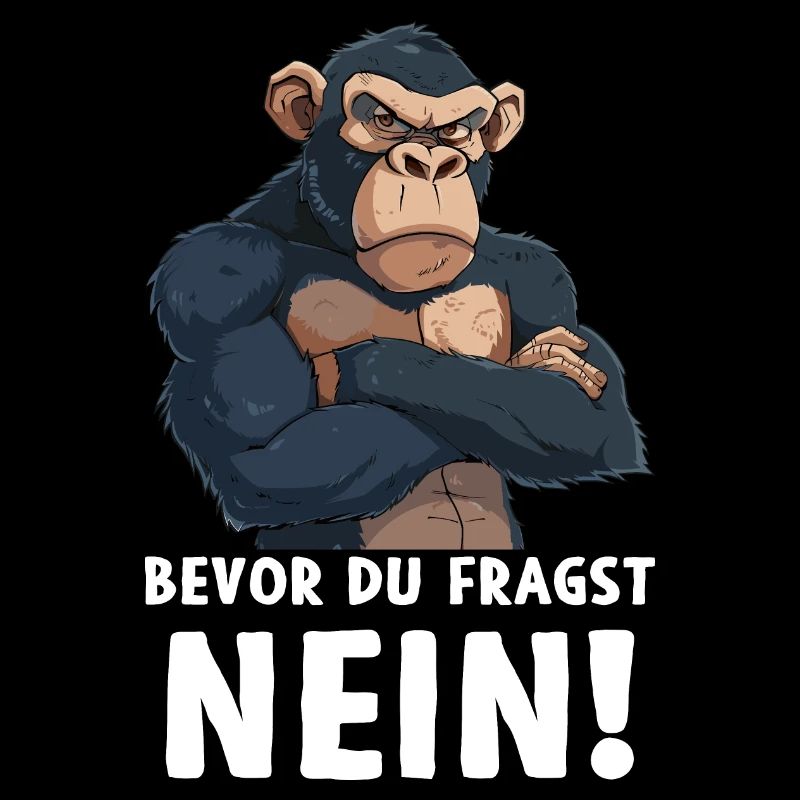 Schimpanse Affe Primat Bevor du fragst Nein