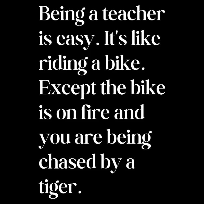 Lehrer zu sein ist einfach