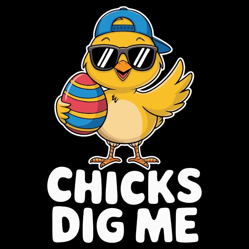 Funny Chicks Dig Me Cool Easter Day Gift
