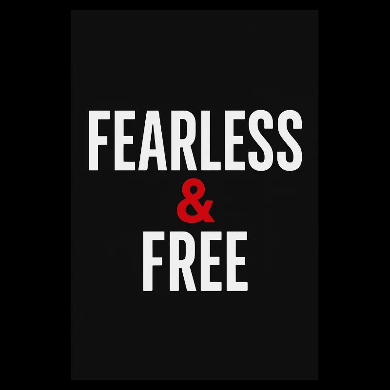 FEARLESS & FREE – Bold Typography Tee