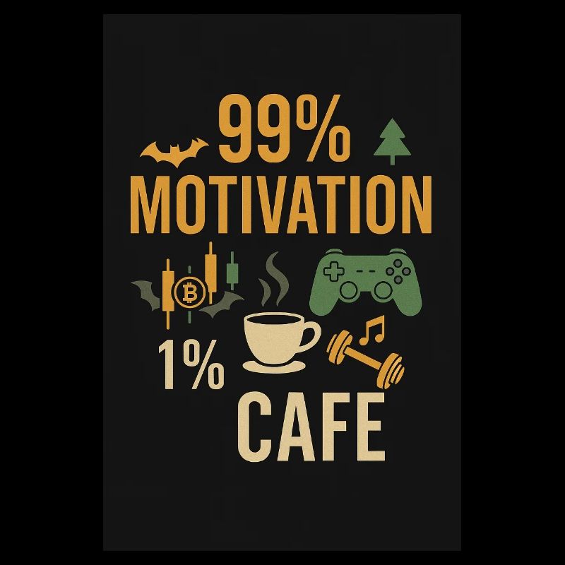 99% Motivation 1% Kaffee