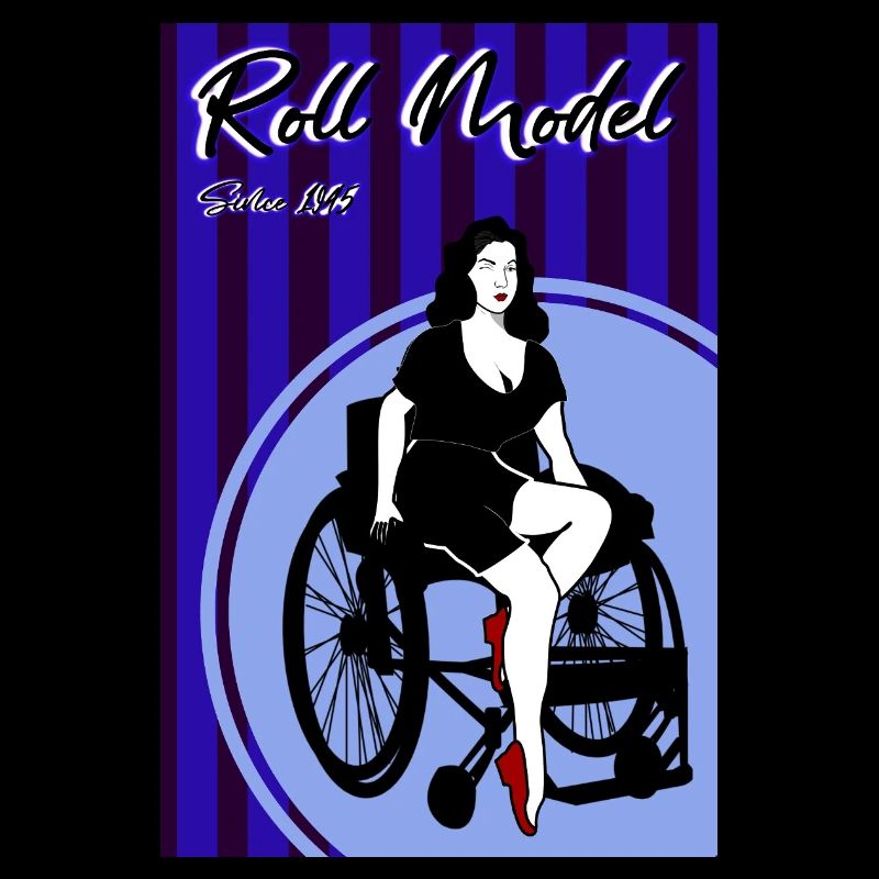 Roll Model – Retro Rollstuhl Pin-up