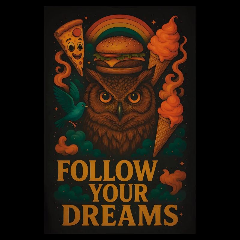 Follow Your Dreams – Lustiges Eule-Design