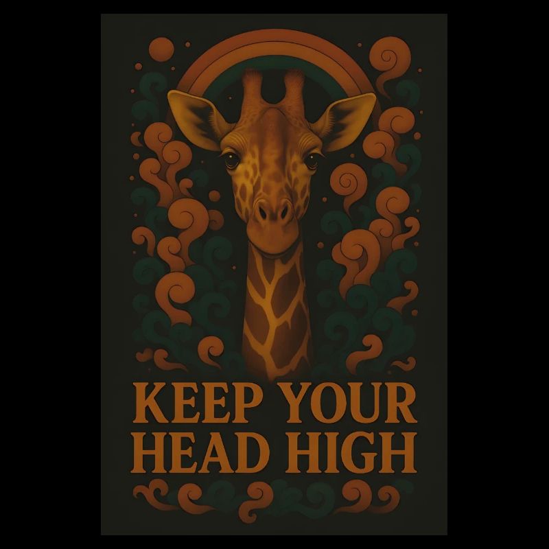 Keep Your Head High – Fun Giraffe Design