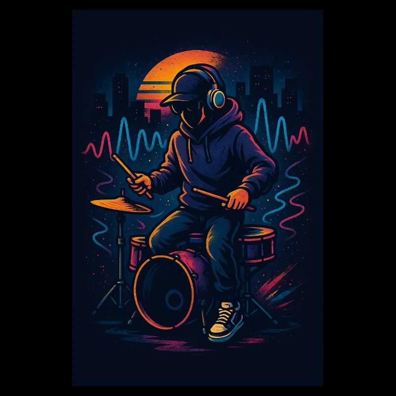 Neon Drummer