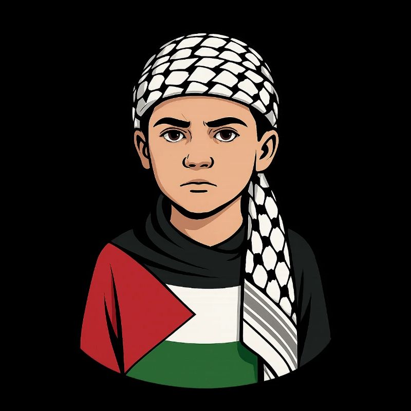 Garçon debout – Dignité Palestinienne