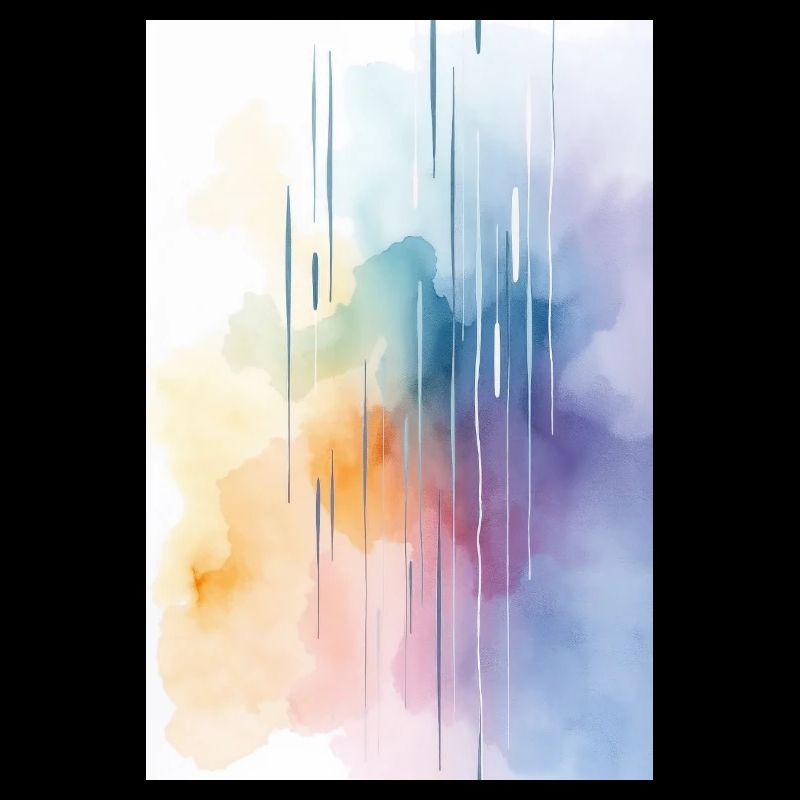Aquarelles abstraites, Art de l’aquarelle coloré