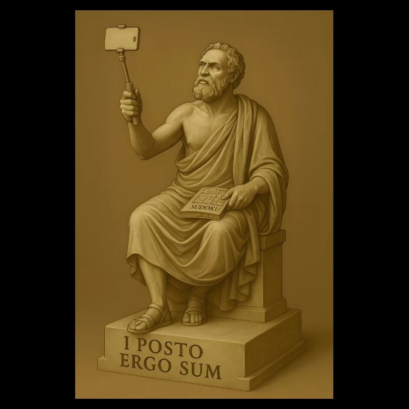 Ancient Philosophy Selfie Statue
