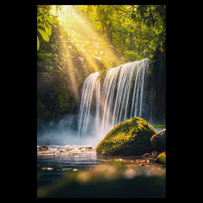 Évasion de la cascade de la lumière dorée