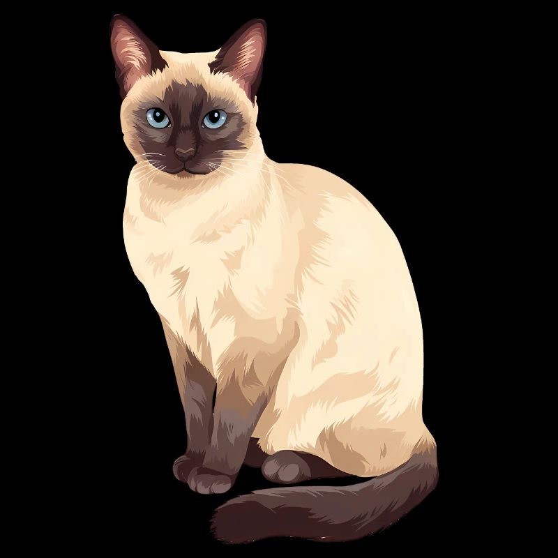 Siamese Cat Sitting Cat Lover