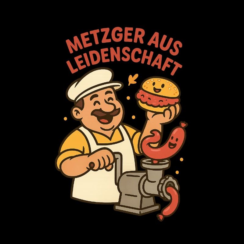 Leidenschaftlicher Metzger mit Humor