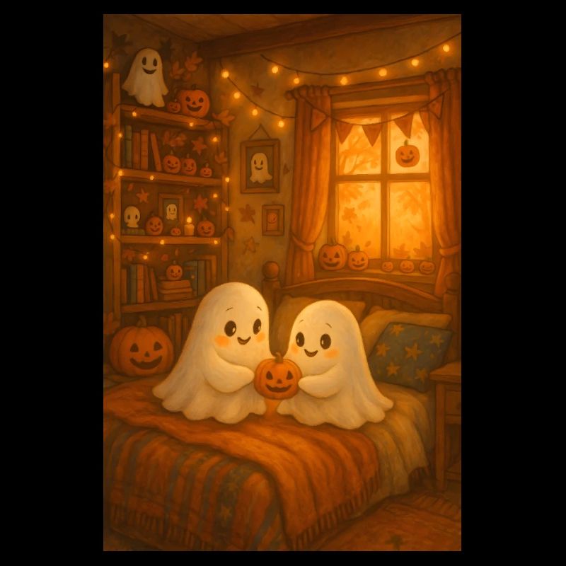 Fantômes mignons d’Halloween