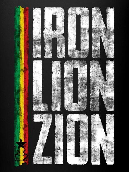 Lion de fer Design rastafari