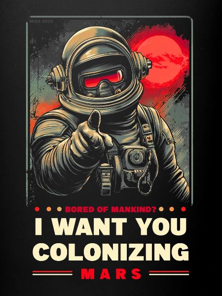Mars Kolonisierung Werbeposter