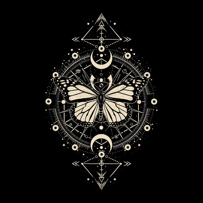 Astronomy - Mystic Monarch Moon Phase Butterfly