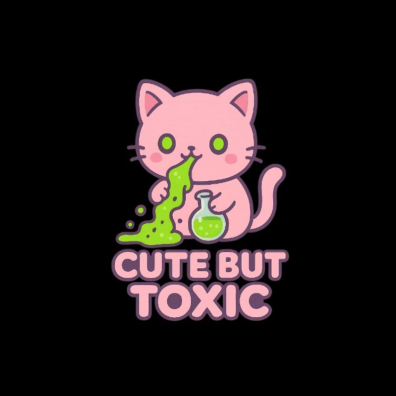 Giftige Kawaii-Katze