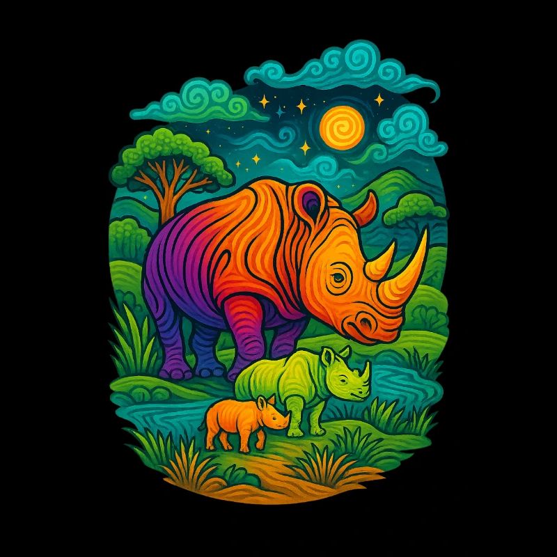 Regenbogen Rhino