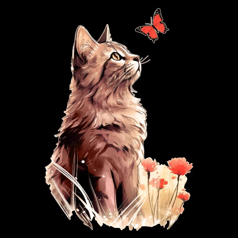 Chat et papillon