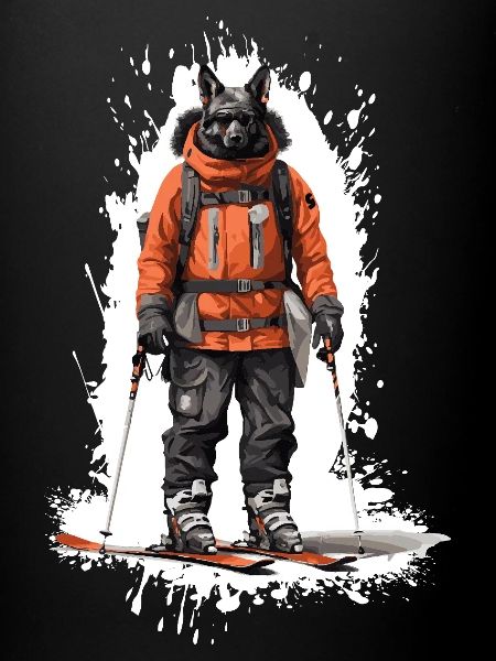 Berger allemand chien Ski Ski