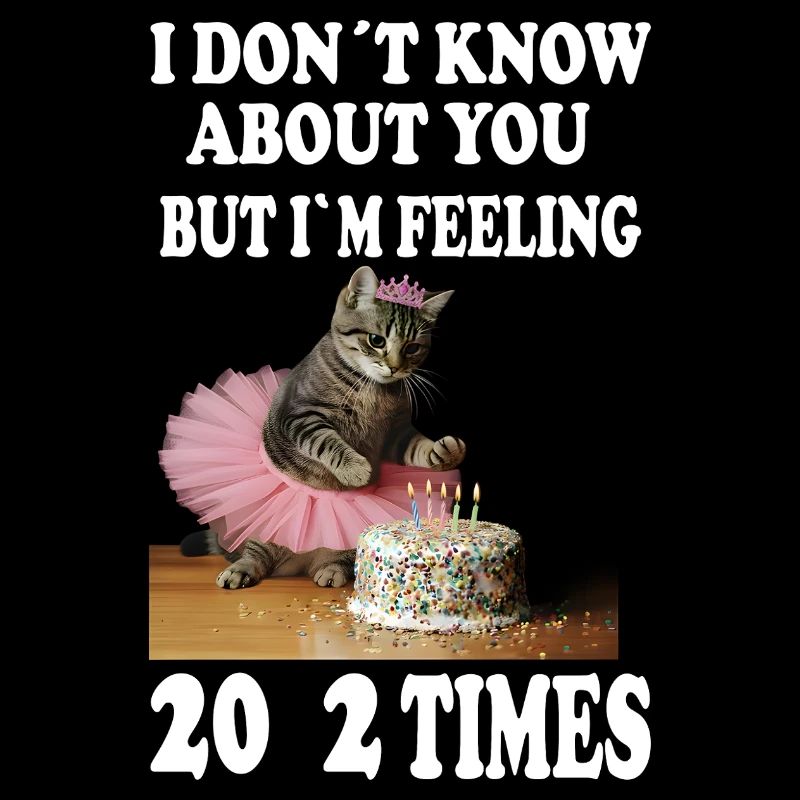 40 . Anniversaire Drôle Chat Design