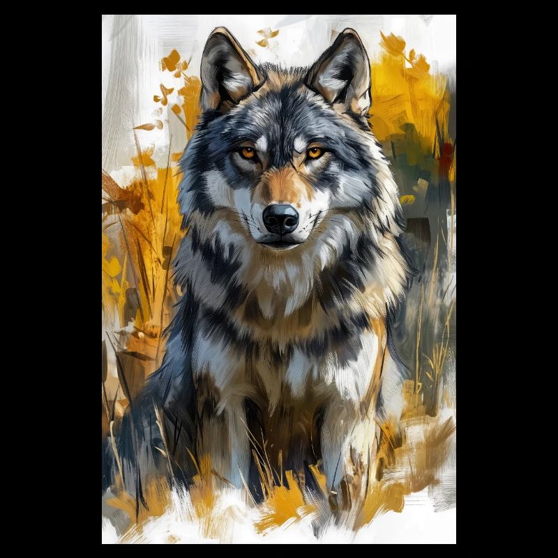 Illustration eines Wolfes