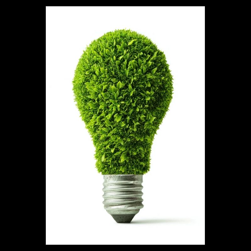 Leafy Glow Light Bulb Design