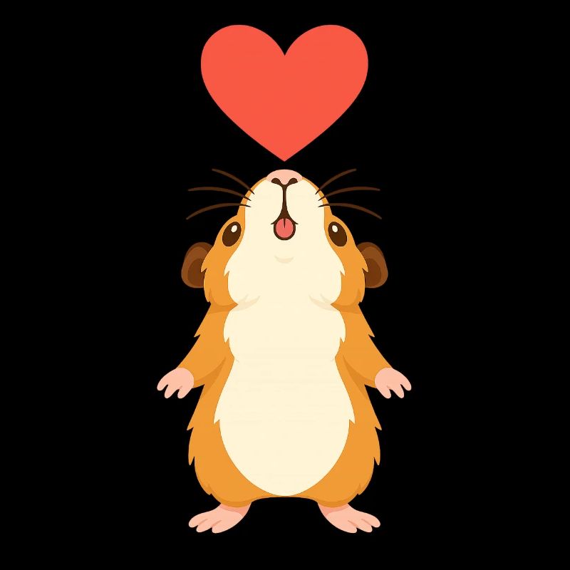 Cochon d’Inde avec cœur