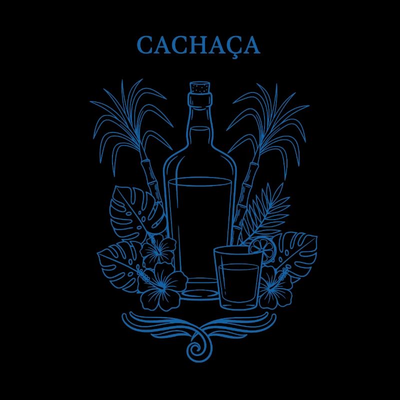 Cachaça Tropik Bottle Illustration
