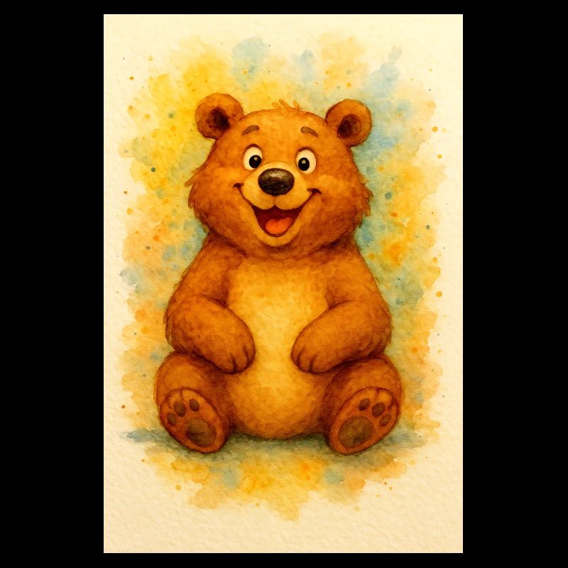 Joy Bear im Aquarell