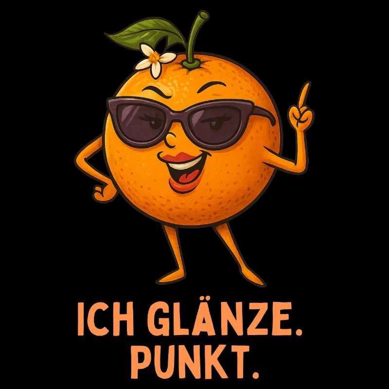 Glänzende Orange mit Stil