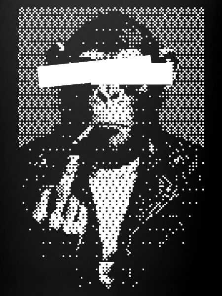 Blindfolded monkey criminal