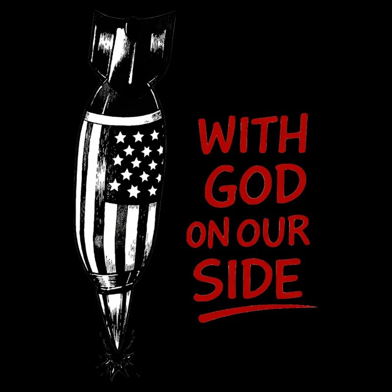 Torch with flag pattern