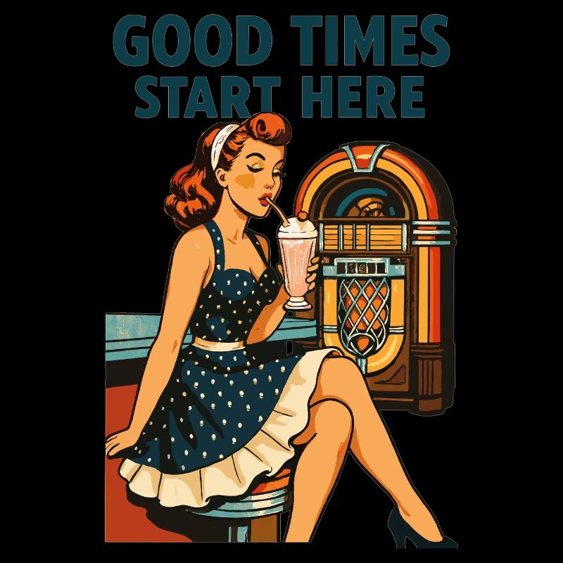 Rockabilly 50er Diner Milchshake Jukebox Retro 