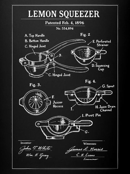 Lemon Squeezer Patent Sketch